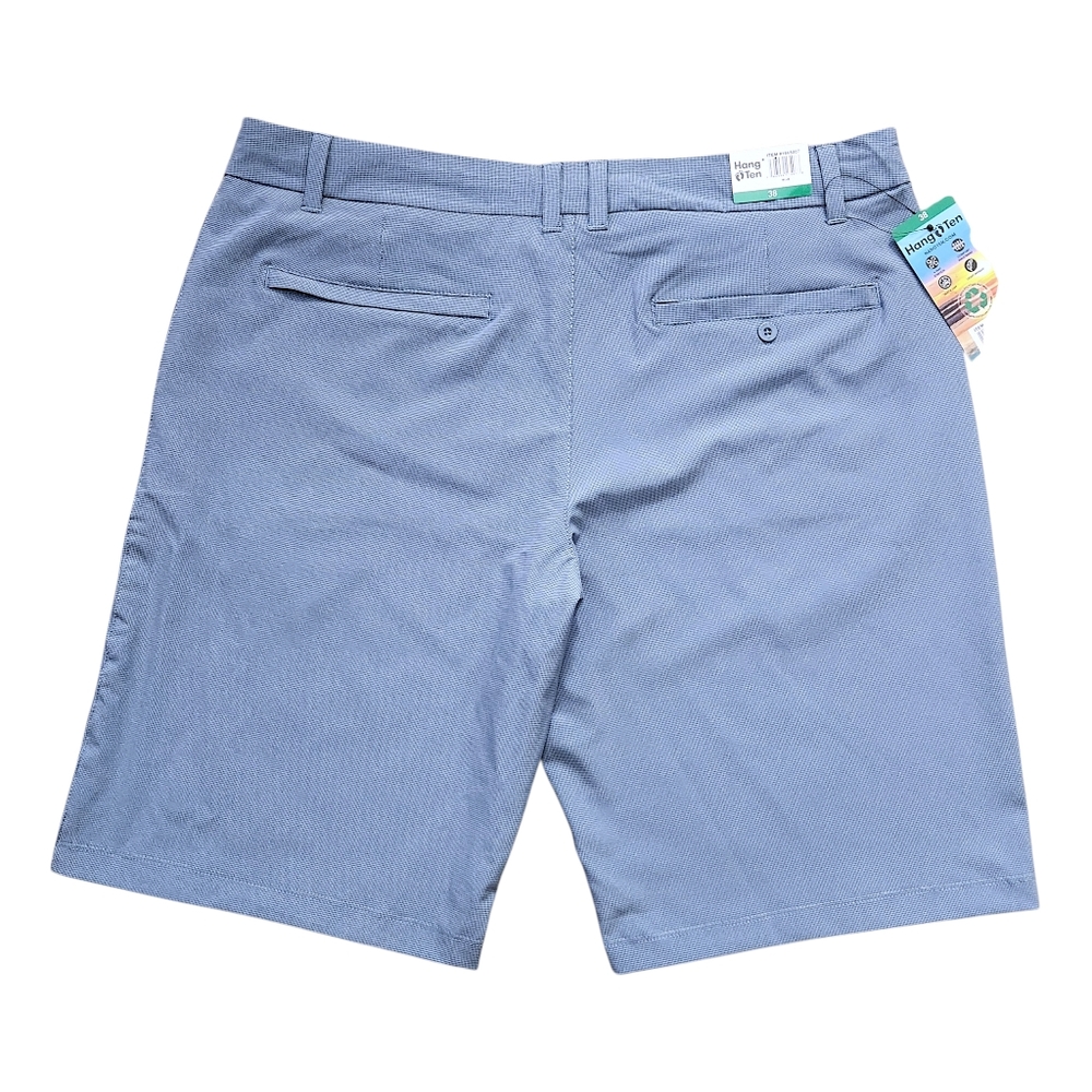 HANG TEN Men's Hybrid Light Blue Zipper Pockets Regular Fit Shorts Size 38 (XL) - Picture 3 of 13